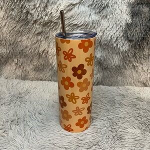 Orange Floral 20oz Tumbler